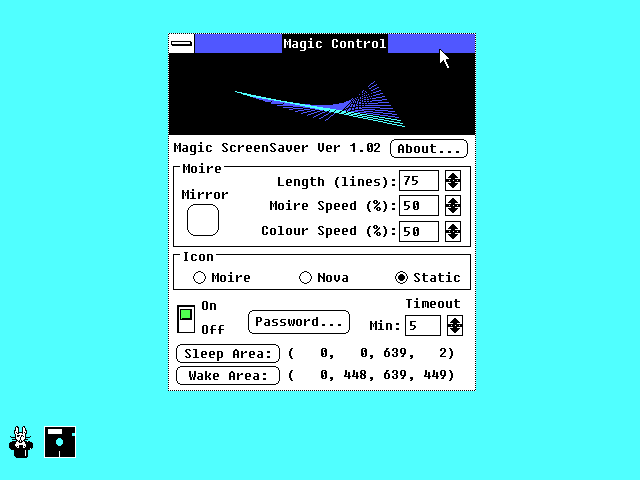 Magic Screen Saver 1.02 - Control